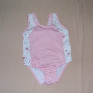 Lullaby Set Strawberries Pink Swimsuit One Piece Sz 6 Bow